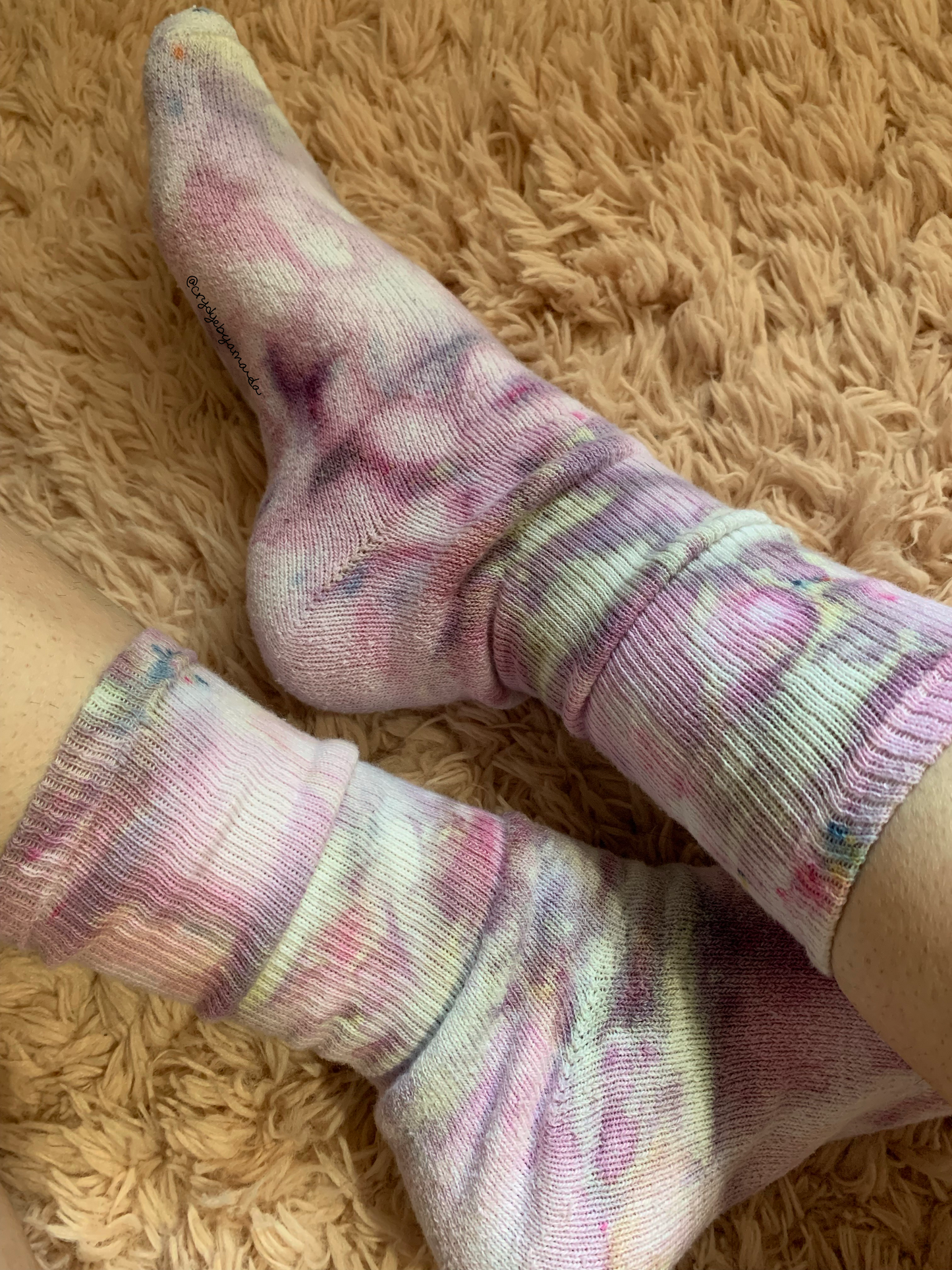 Purply Unisex Tie Dye Socks