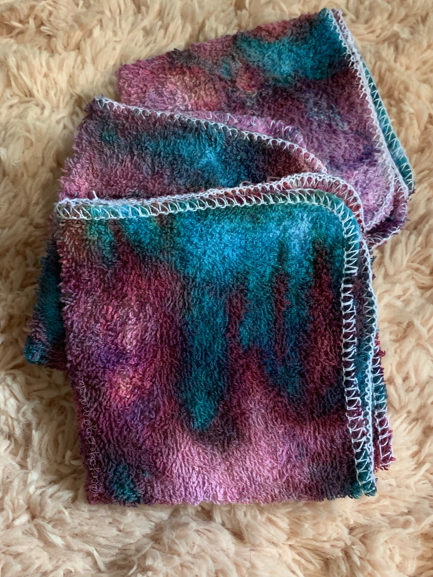 Tie Dye Wash Cloth Set of 3