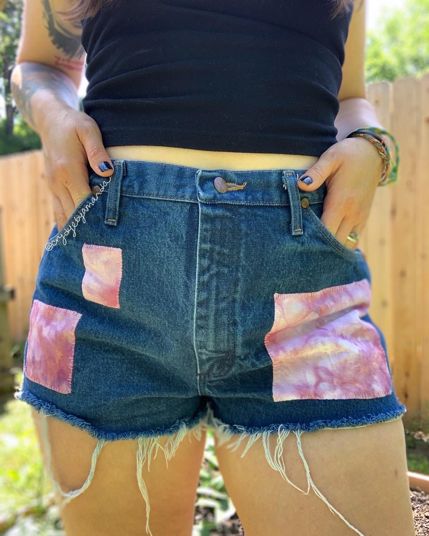 Size 12/14 Patchwork Cutoffs