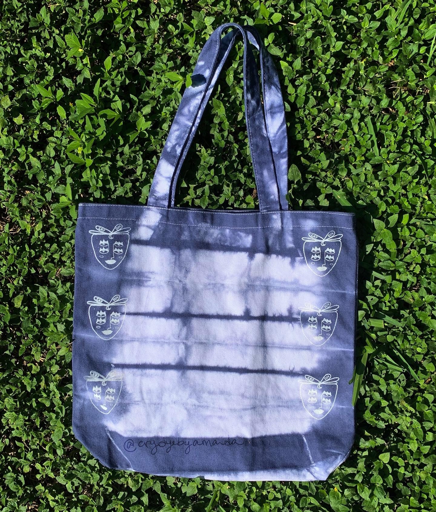 Strawbetty Indigo Canvas Tote