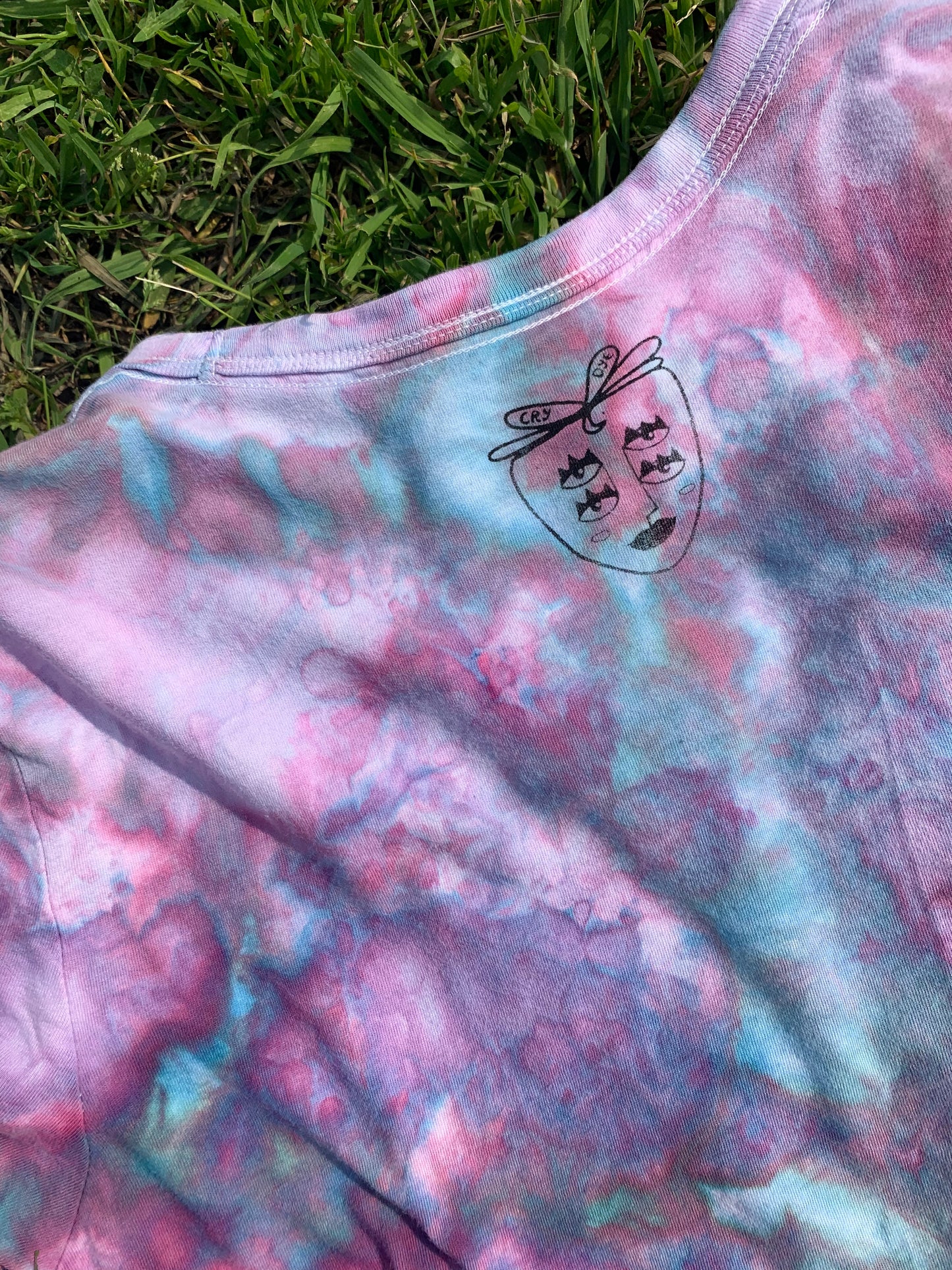 Small V Neck Tie Dye