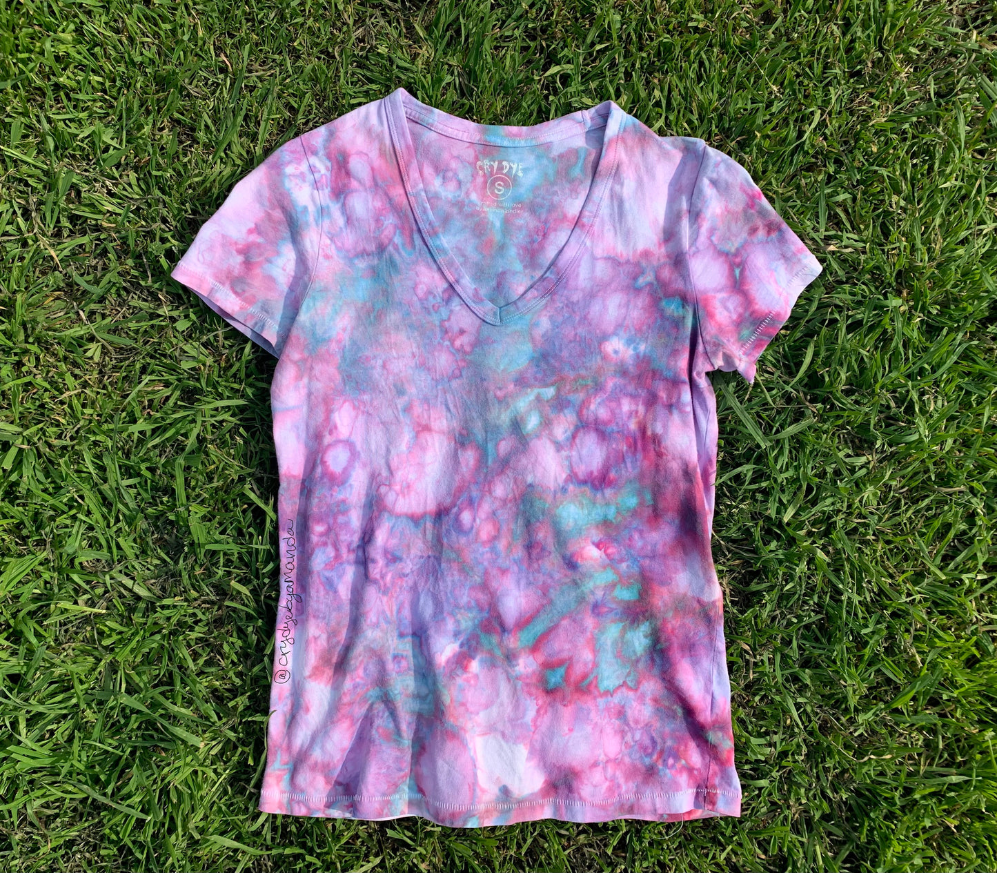 Small V Neck Tie Dye