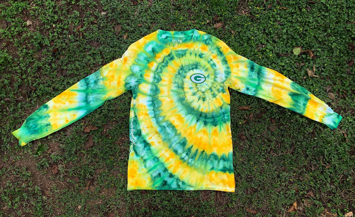 Green Bay Tie Dye Longsleeve // Custom