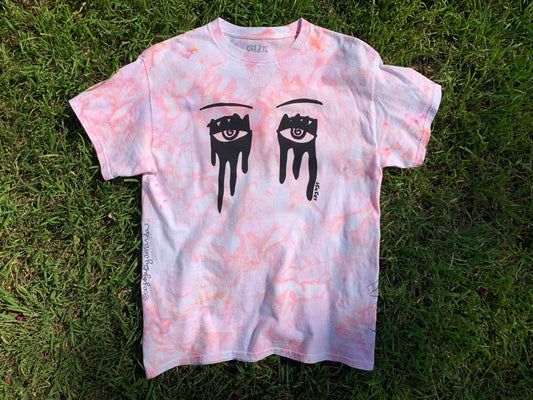 Medium Pink Cotton Candy Tears Tie Dye