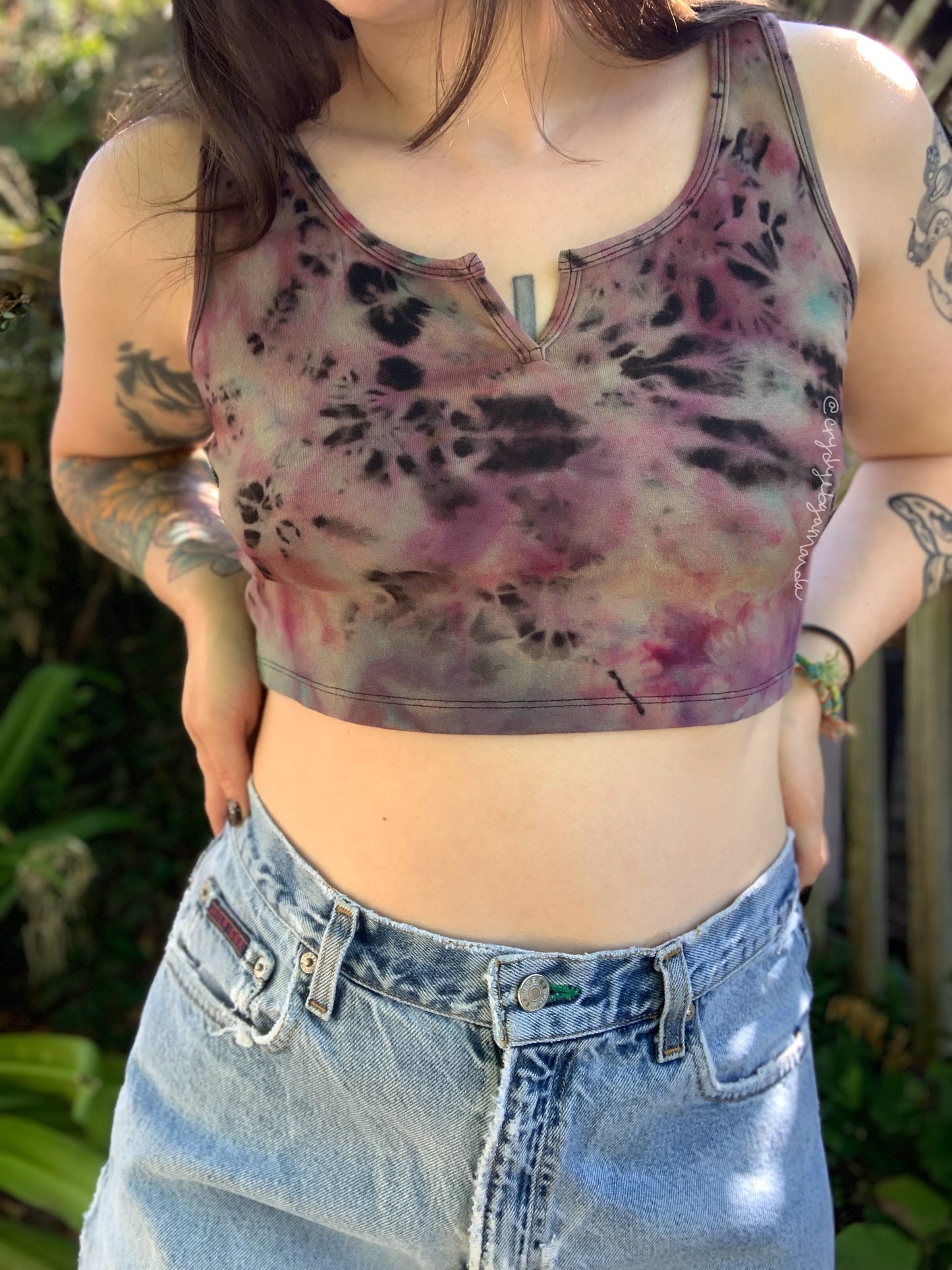 XL Multi Color Riot Crop