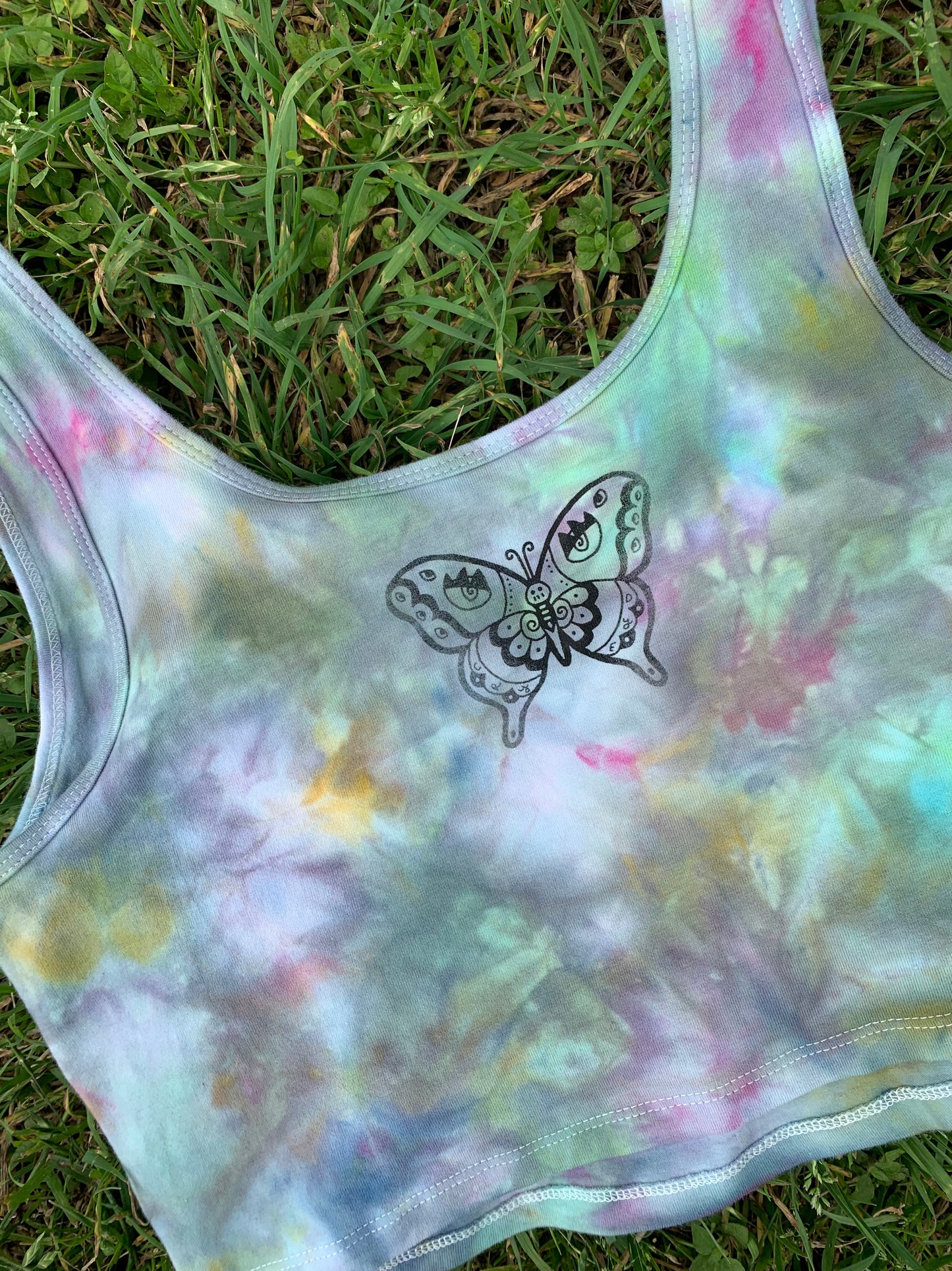 XL Jewel Jimin Tie Dye Crop Top