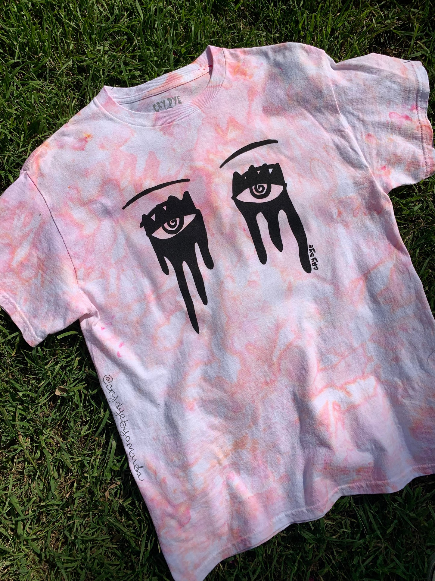 Medium Pink Cotton Candy Tears Tie Dye